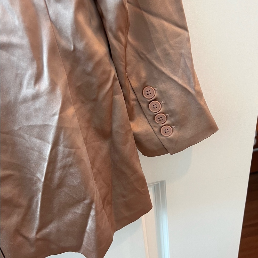 L'AGENCE 100% Silk Double-Breasted Blazer Jacket 2 - Picture 10 of 16